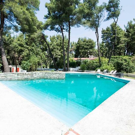 Villa Aurora In Sani With Garden And Pool Kültér fotó